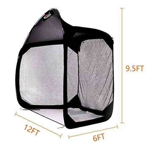 Gagalileo Screen Baseball Protective Screen Baseball Batting Cage Screen Backstop Net Baseball Practice Net with Carry Bag Baseball Practice Screens 11.5'(L) X6'(W) X9.6'(H) White Net