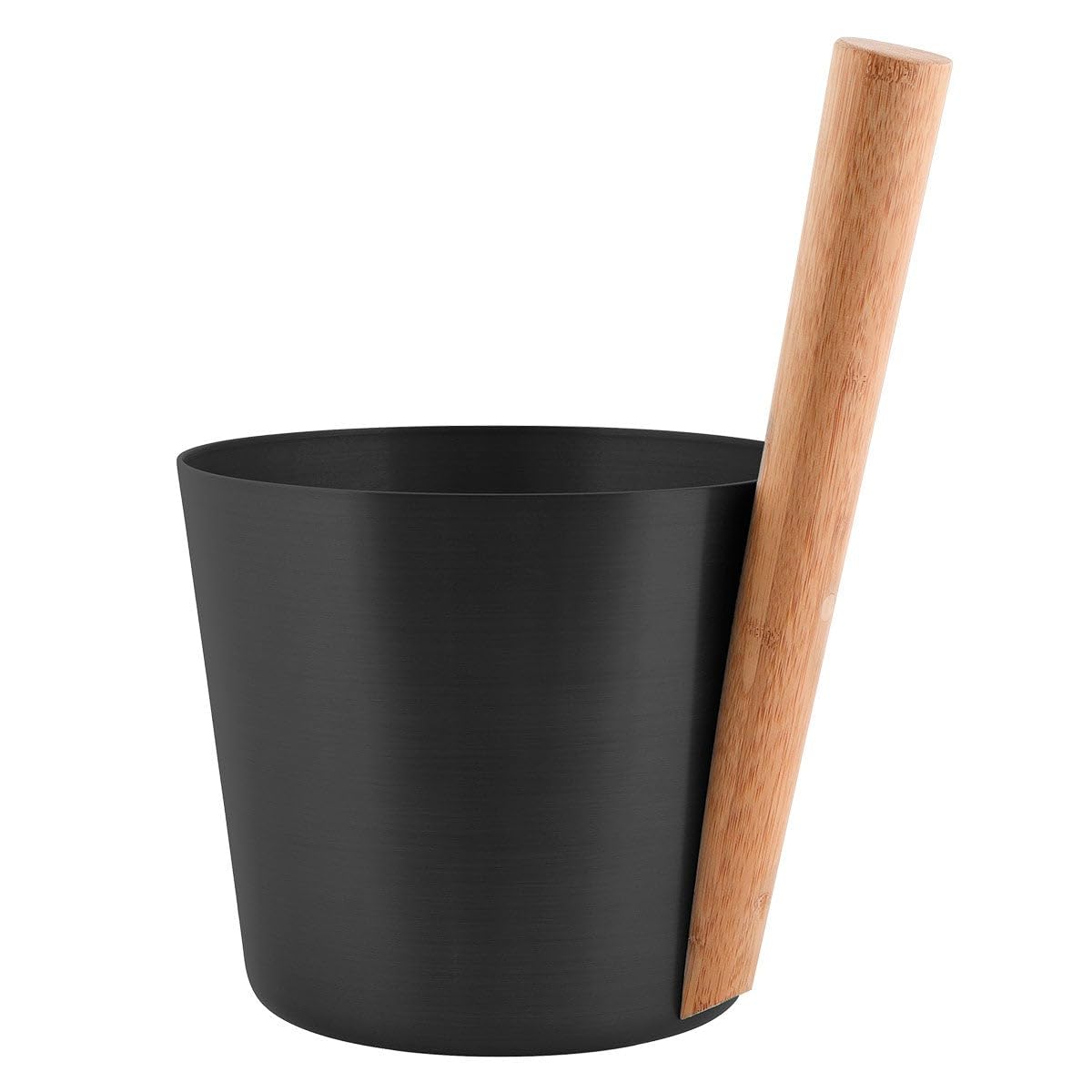 Rento - Cubo de infusión para Sauna - Color: Negro - 5 litros - Altura: 35 cm/Diámetro: 23 cm