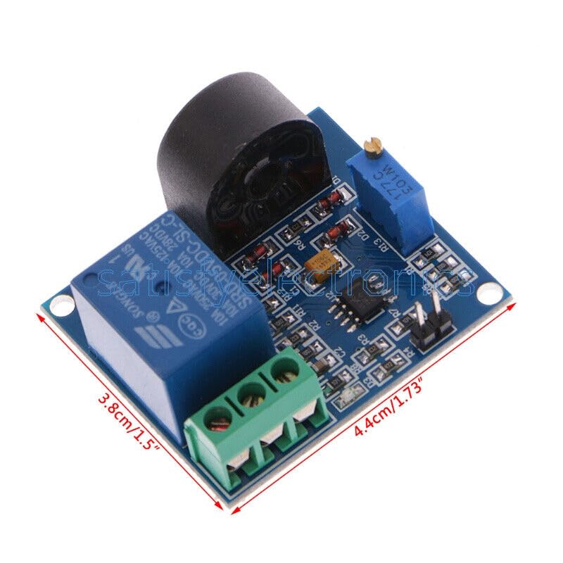 1PCS 0-5A AC Current Sensor Detection Switch Output DC 12V Module