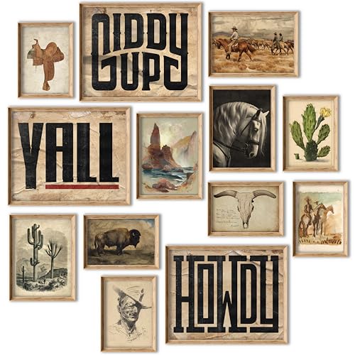 Poster vintage du sud-ouest pour décoration murale occidentale chic