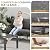 VONZOY Aluminum Patio Conversation Set with Coffee Table 5 Pieces Deck Outdoor Furniture 7-Seat All-Weather Rust-Proof Sectional Sofa Set with Removable Cushion for Backyard, Poolside & Small Spaces