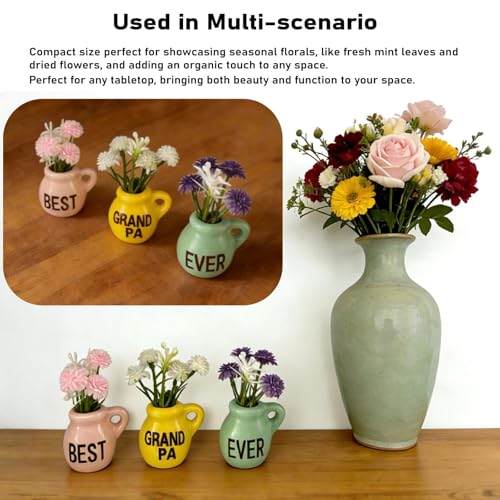 Imán decorativo mini florero cerámico para refrigerador miniatura 6