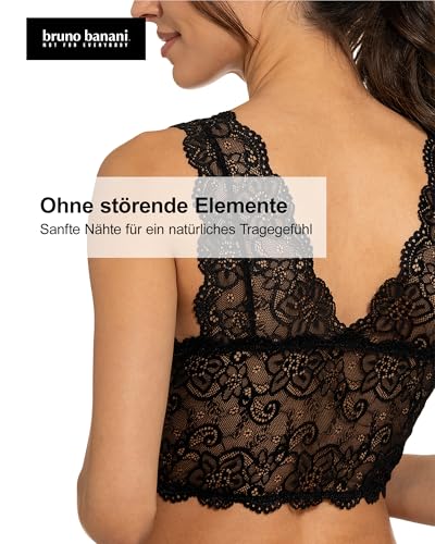 bruno banani Bustier Damen Lacy Spitze ohne Bügel Bralette - Schwarz - XL – Ansicht 4