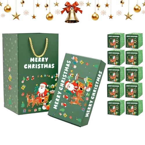 Caja de Dinero Navideña - Contenedor de Dinero Rebotable - Recipiente Plegable para Juegos Navideños Adultos y Diversión