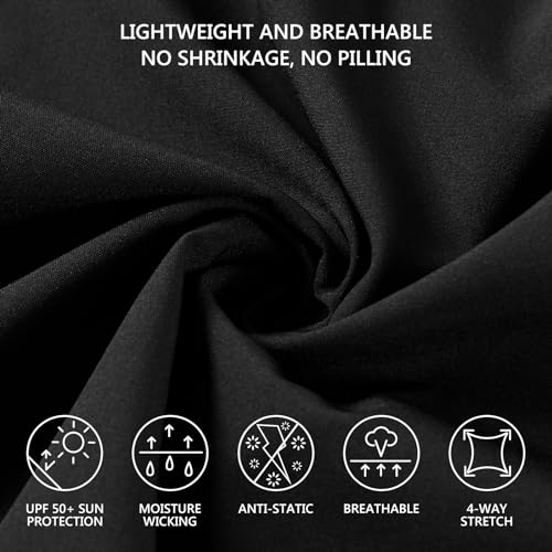 Lightbare Women’s UPF 50+ Button Down Shirt Dress Collared Long Sleeve Blouse Swimsuit Coverup Boyfriend Shirts Loose Fit3