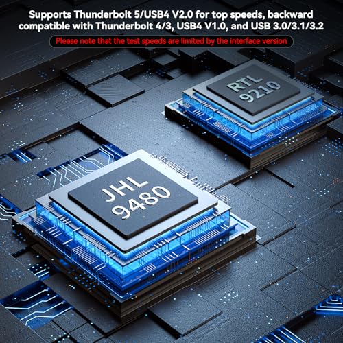 ACASIS Enclosure SSD M.2 NVMe 80Gbps con Cable Thunderbolt 5 miniatura 6