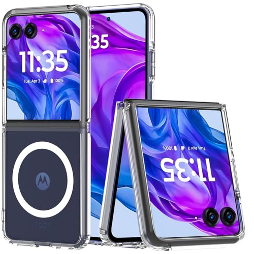 Coque Motorola Razr Plus 2024 transparente anti-choc et rigide MagSafe