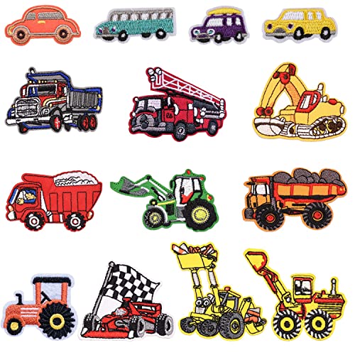 Sunshine smile Patch Sticker Cars,14 aufnäher zum Aufbügeln für DIY,Patches zum Aufbügeln,Applikation Flicken Zum Aufbügeln,Patch Sticker,Patch Sticker Kleidung,Jeans Kleidung Patches