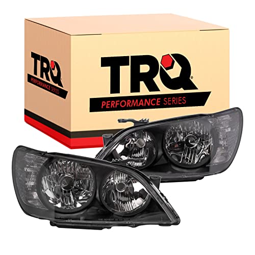 Image of TRQ Performance Driver and Passenger Side Headlight Assembly Set Compatible with 01-05 Lexus IS300