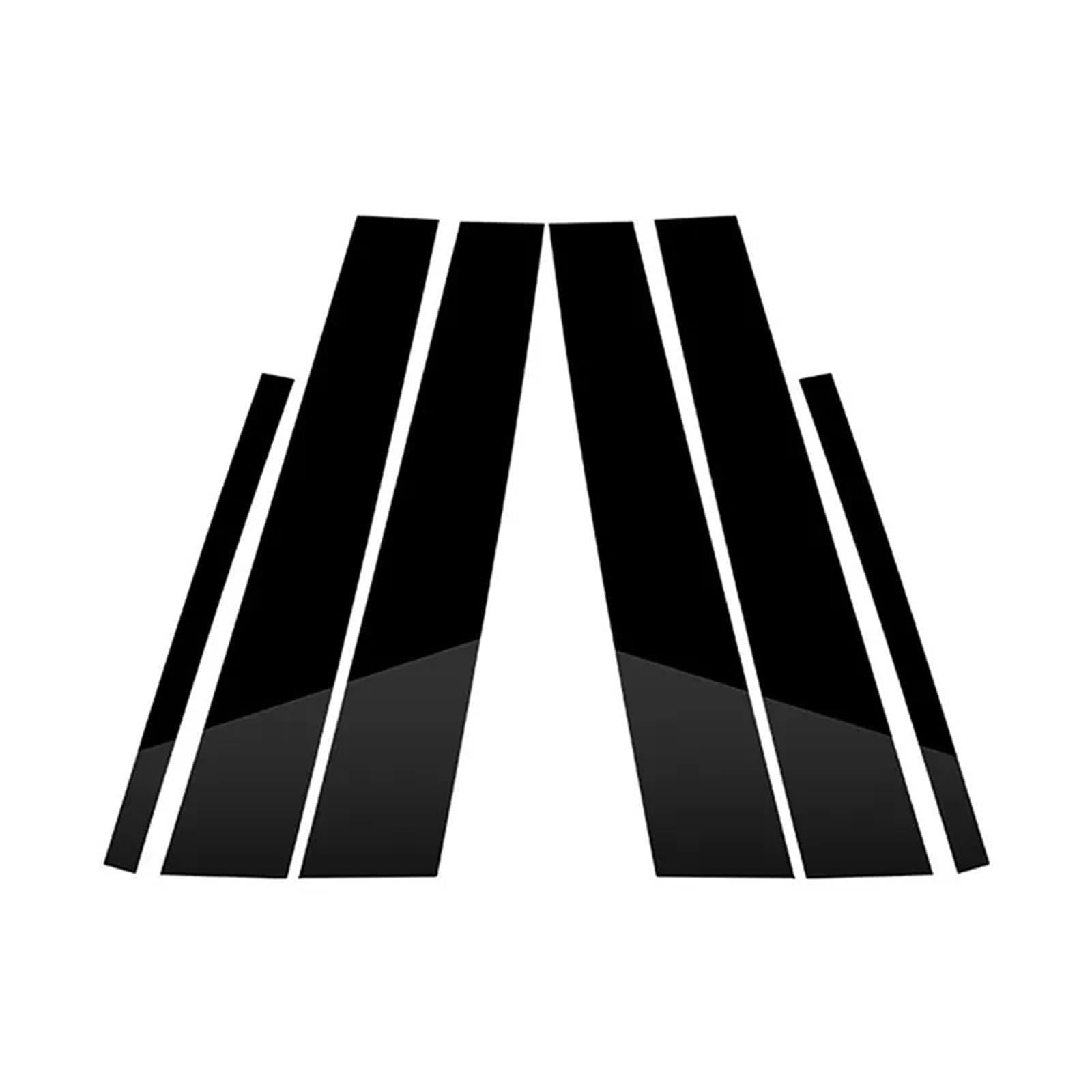 WIXORU6Pcs Car Glossy Piano Black Window Pillar Posts Door Trims Cover, for, for BMW, 3-Series E90 2005-2012, Accessories Auto Exterior Parts car window pillar posts sticker