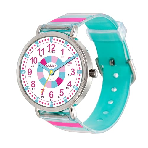 Kiddus Lernuhr Kinder Analoge Armbanduhr ab 5 Jahren Jungen Mädchen