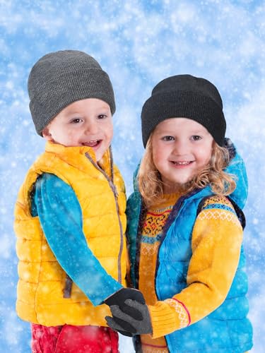Image of Retisee 96 pcs Kids Winter Beanie and Gloves Set Knit Hat Bulk Unisex Magic Warm Gloves Cap for Boys Girls Homeless Gift(Multicolor)