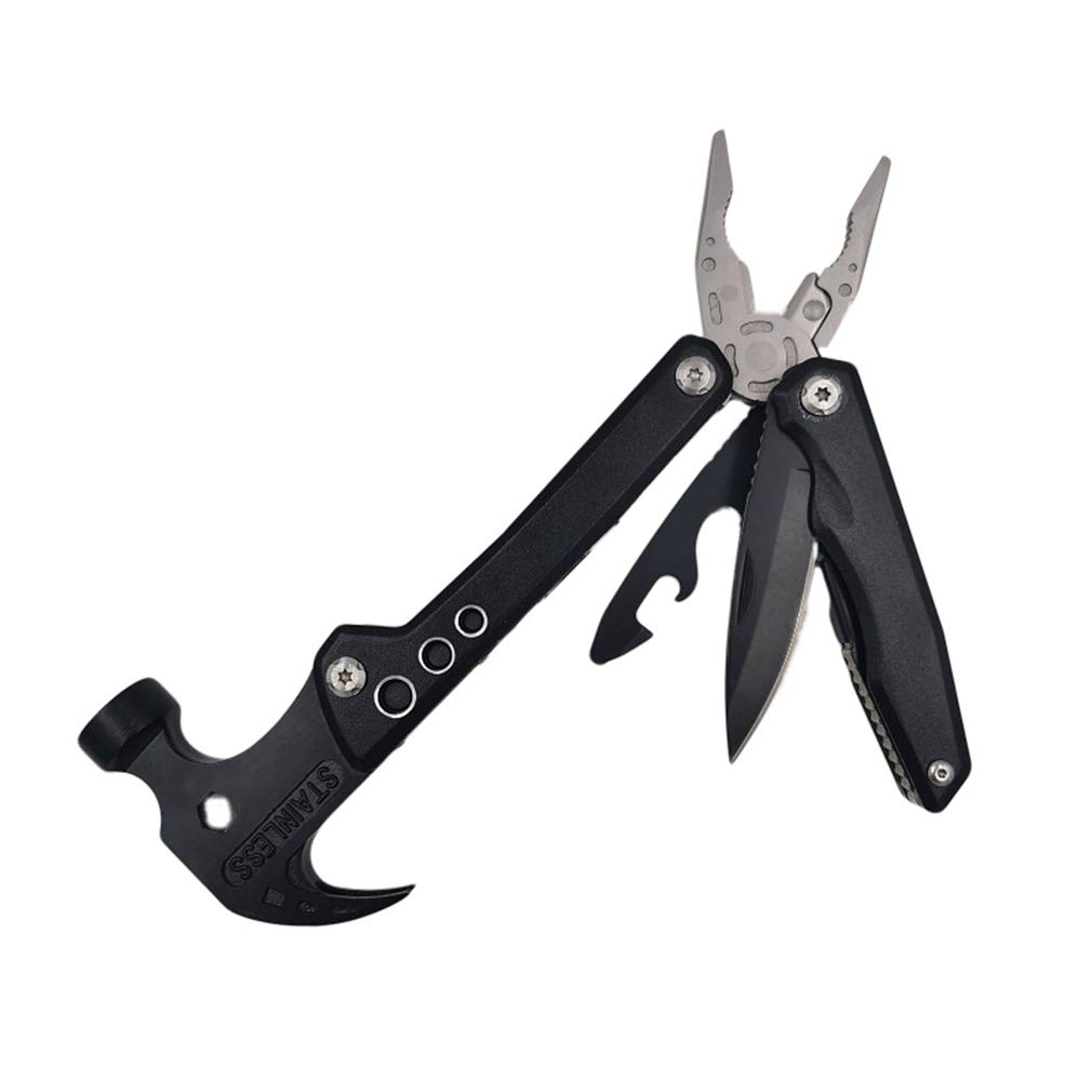 Multitool Pinces, Pinces Pliant Kits Multifonctions Sécurité Marteau Pliant Tire-Bouchon Outils De Verrouillage Couteau en Plein Air Portables, en Cas d'urgence
