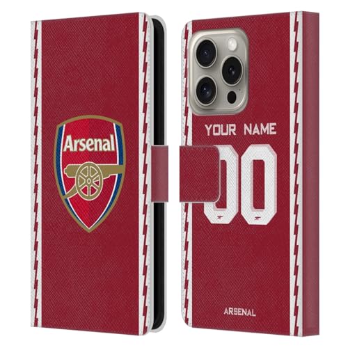 Coque Arsenal FC iPhone 16 Pro étui personnalisé cuir protection maillot domicile