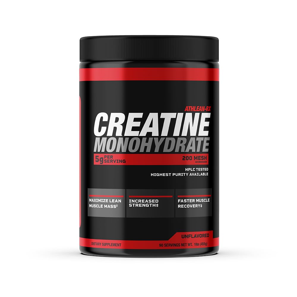 ATHLEAN-X Creatina monohidratada micronizada em pó, 5 g, 90 porções, 454 g