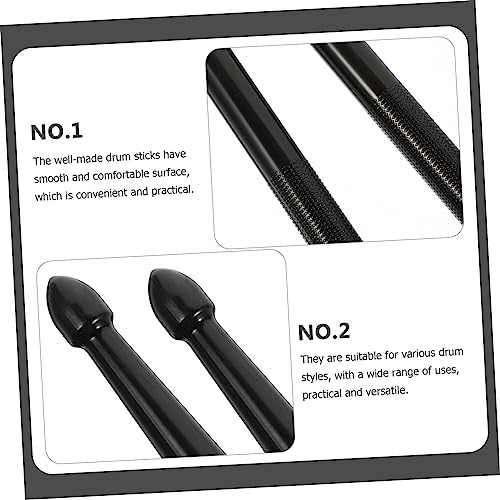 Toddmomy - Baquetas de nailon, juego de 3 pares para principiantes, color negro miniatura 5