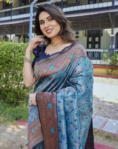 Image of Yashika Women's Banarasi Kanjivaram Art Silk Saree Set with Blouse |saree for Women | Saree | New Sari | Saree