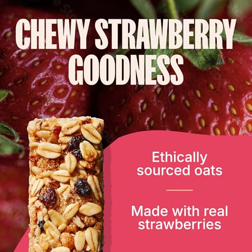 Image of MadeGood Strawberry Chewy Granola Bars, 36 Pack, 0.85 oz Each, Snack Bars