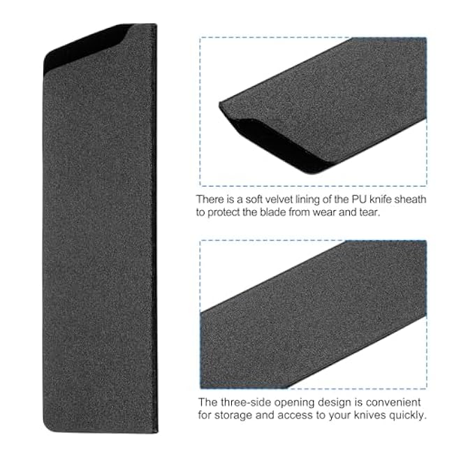 PATIKIL ABS Knife Cover Sleeves for 7 Chopping Knife Cleaver, Knives Edge Guard Blade Protector Universal Sheath for Home Kitchen, Black