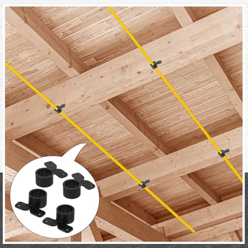 Image of Briwooody 100 Pack 3 /4 Inch Pex Suspension Pipe Clamps Tubing Supports for Pex, Copper, CPVC Pipe, Butterfly Style(Black)
