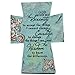 Serenity Prayer Aqua Filigree 4 x 6 Resin Stone Table Top Cross Decoration