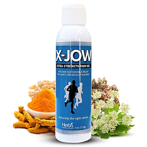 X-JOW Extra Strength Pain Relief Gel 4 Oz - Neck Massager & Foot Massager Pain Relief - Arthritis Pain Relief - Back Pain - Shoulder Massager Pain Relief - Hand Pain Relief - Topical Pain Relief Gel