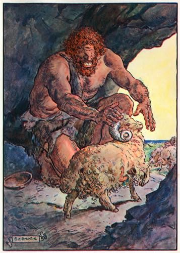 Cuadro Polifemo Charles Edmund Brock lienzo decorativo de 60x90cm 1