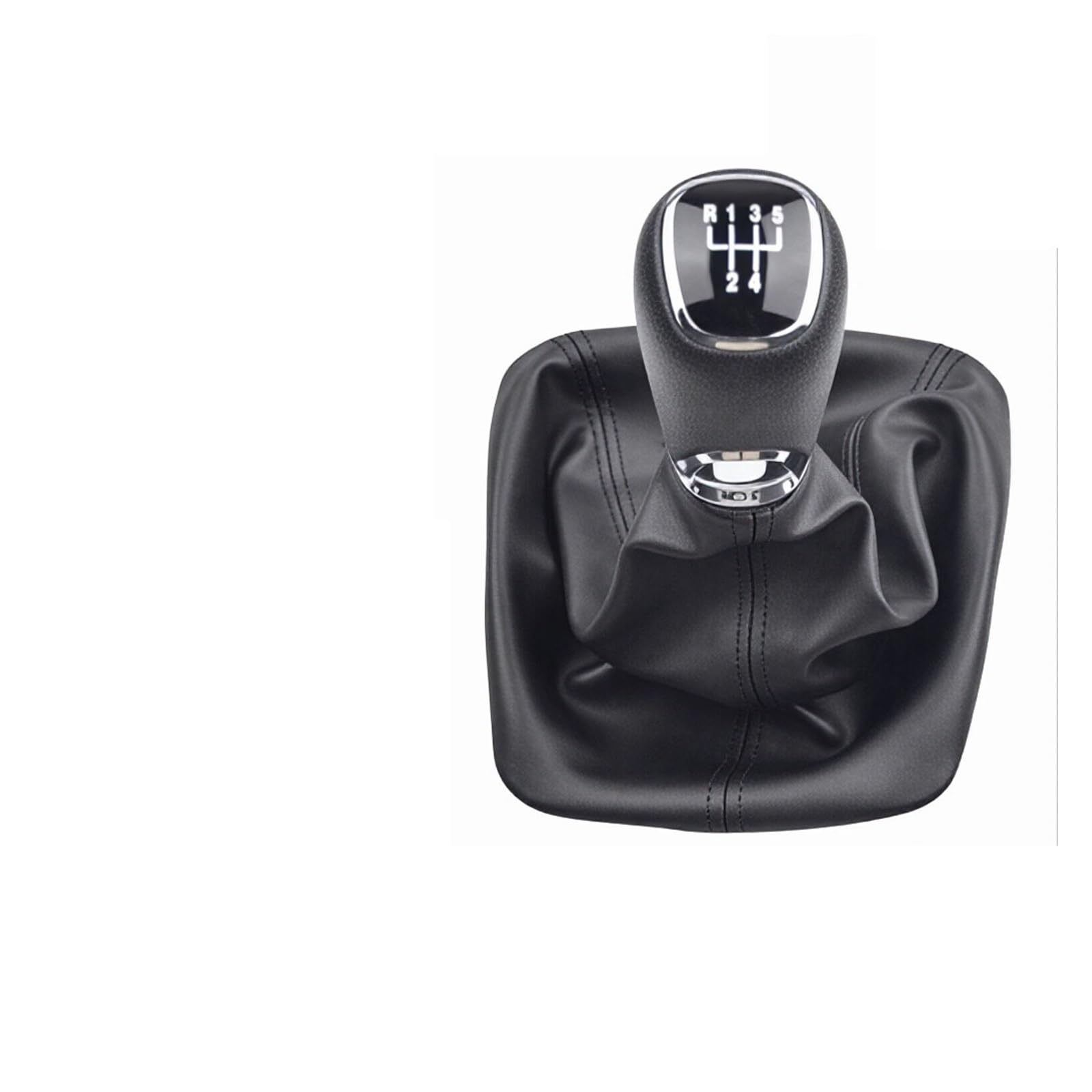 Bxbdekqgl 5 Speed Gear Shift Knob For Skoda For Octavia 2 A5 A6 2004-2012 Black 12Mm 5/6 Speed Manual Gear Shift Knob Pu Gaiter Boot(5 Speed)
