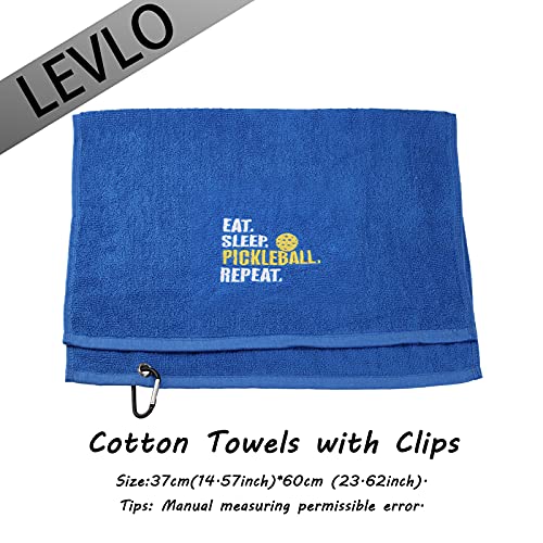 LEVLO Pickleball Lovers Gift Eat Sleep Pickleball Repeat Sport Towels for Sister Father Mother Gift (Eat Sleep Pickleball Repeat) by LEVLO - Used condition - Image 2