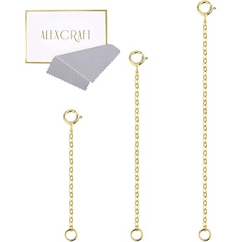 925 Sterling Silver Extension Chain for Women Chain Extension to Extend Necklaces and Bracelets LANCHARMED 925 Sterling Silber Gold Kettenverl ngerung 3 St ck Verl ngerung Halskette Verl ngerungskette Schmuckherstellung