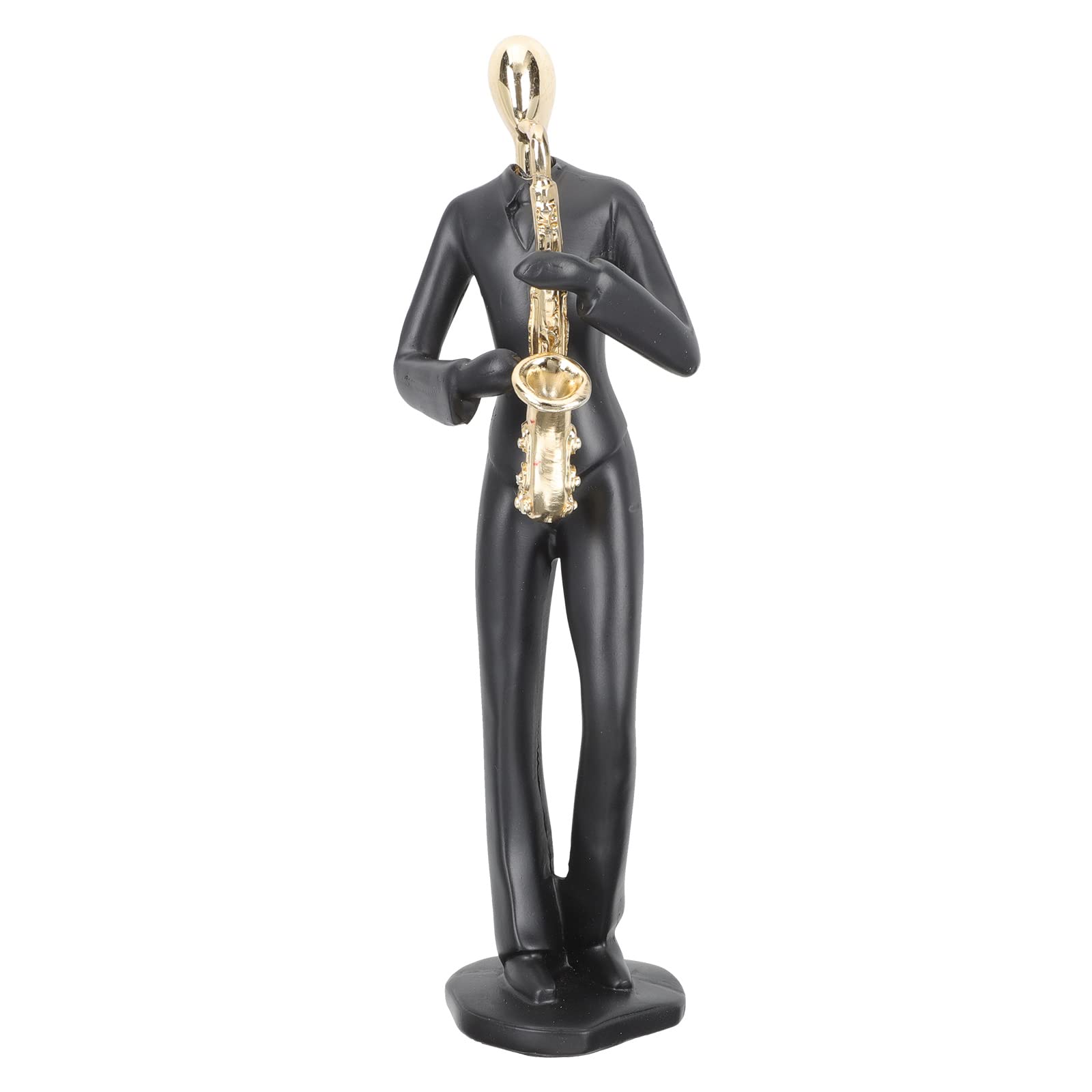 Saxophone en résine noire ornement musical artistique pour décoration de bureau moderne