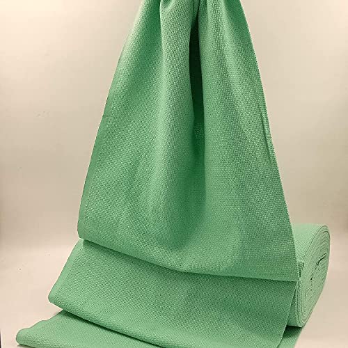 Image of M Fabrics 5 Meters Green Aida Matty Fabric 8 Count 34 Inch Width | Cotton Cross Stitch Embroidery Cloth Soft Needlework Fabric for Cushion Covers Table Covers Craft Sewing - 5 Meters Green