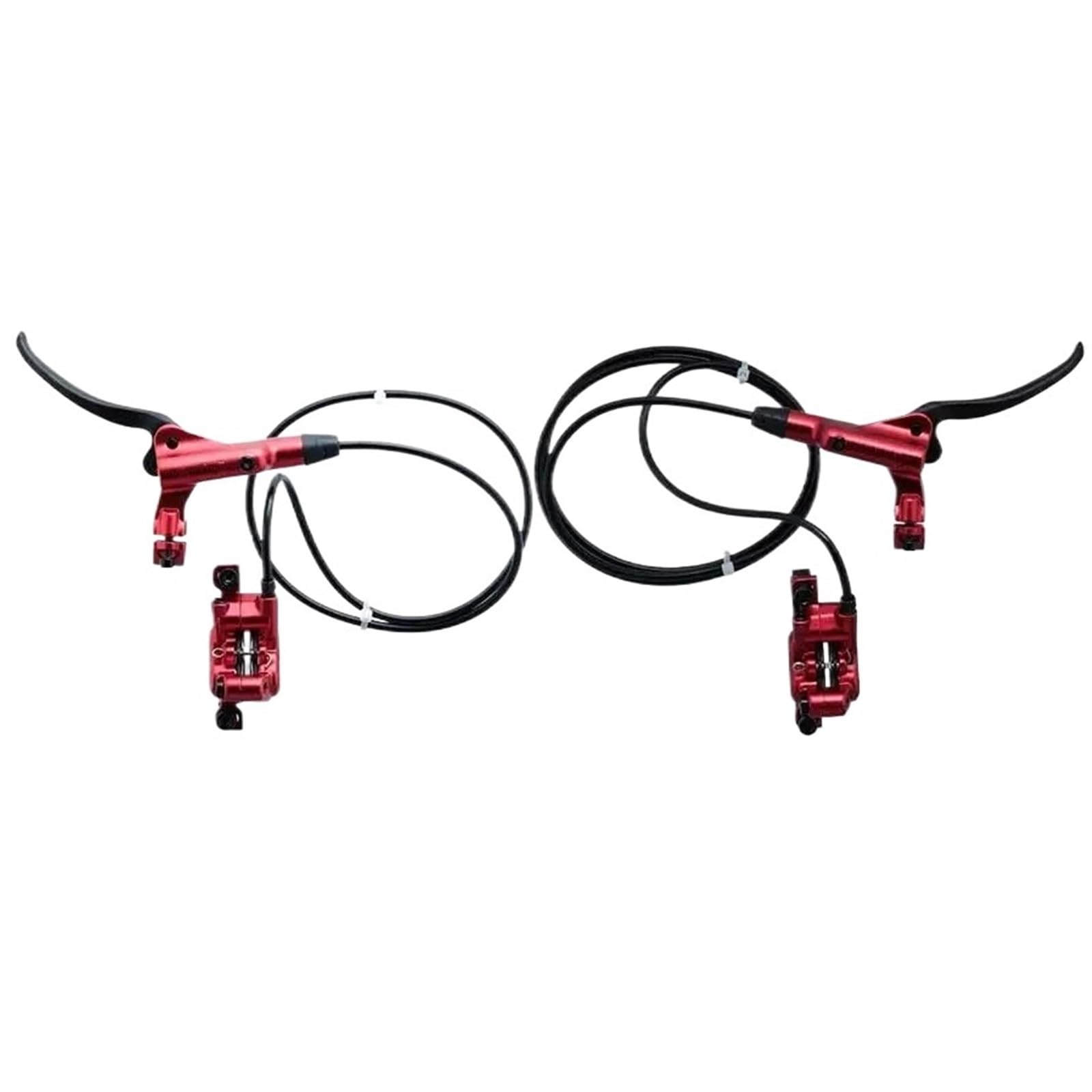 HB-876 Set Freno Idraulico a Disco Pieghevole per Mountain Bike a 4 Pistoni Set Anteriore 800 Posteriore 1450mm Parti per crampi per Biciclette MTB(RLFRR 800mm 1450mm)