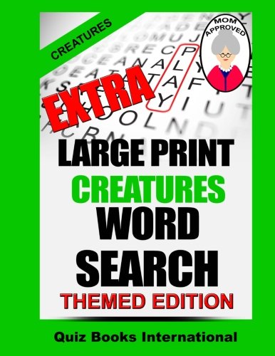Extra Large Print Word Search - Creatures