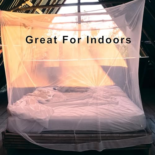 Image of Machardani Net Double Bed King Size - 7x7 Ft Mosquito Netting for Bed (White)