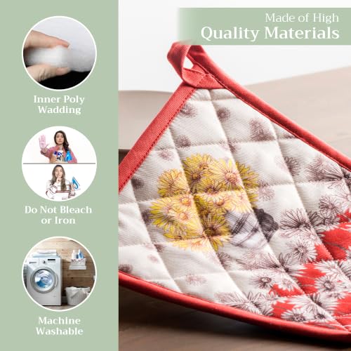 Maison d'Hermine Topflappen-Set, 100% Baumwolle (20 cm x 20 cm, 2er-Pack) – Ansicht 3