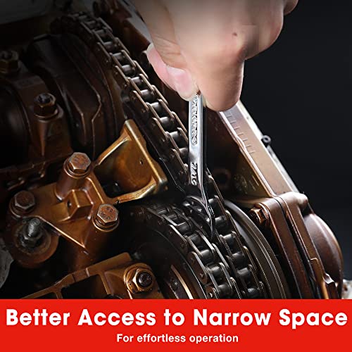 Workpro Sae Super-Thin Wrench Set, 7Pcs, 1/4" To 1-1/16", Ultra-Slim Open End Thin Wrenches Set With Roll-Up Organizer Pouch, For Thin Nuts, Narrow Spaces #TOP6