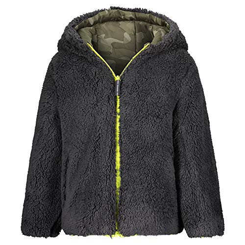 OshKosh B'gosh Boys' Heavyweight Colorblock Puffer Coat, Reversible Camo/Grey, 42