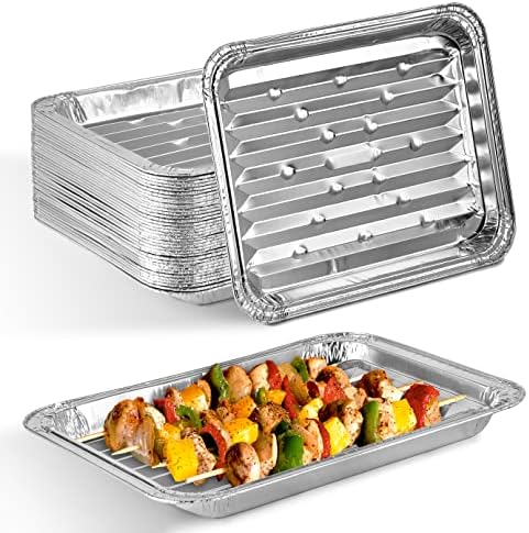 Stock Your Home Disposable Aluminum Foil Broiler Pan 10-Pack
