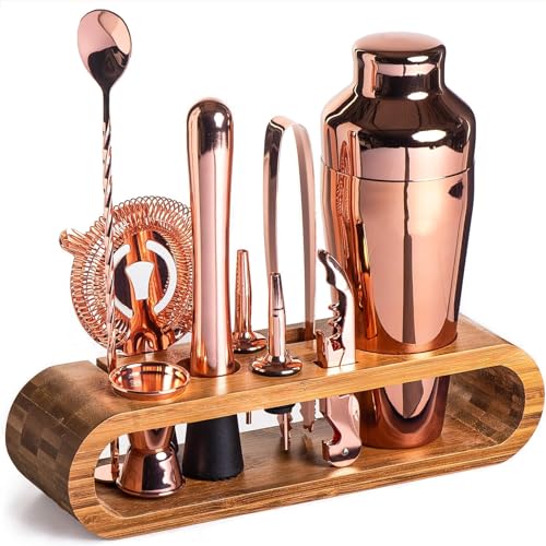 Juego de coctelera de 10 piezas, kit de barman de acero inoxidable, herramientas de mezcla esenciales para el hogar, bares y uso al aire libre