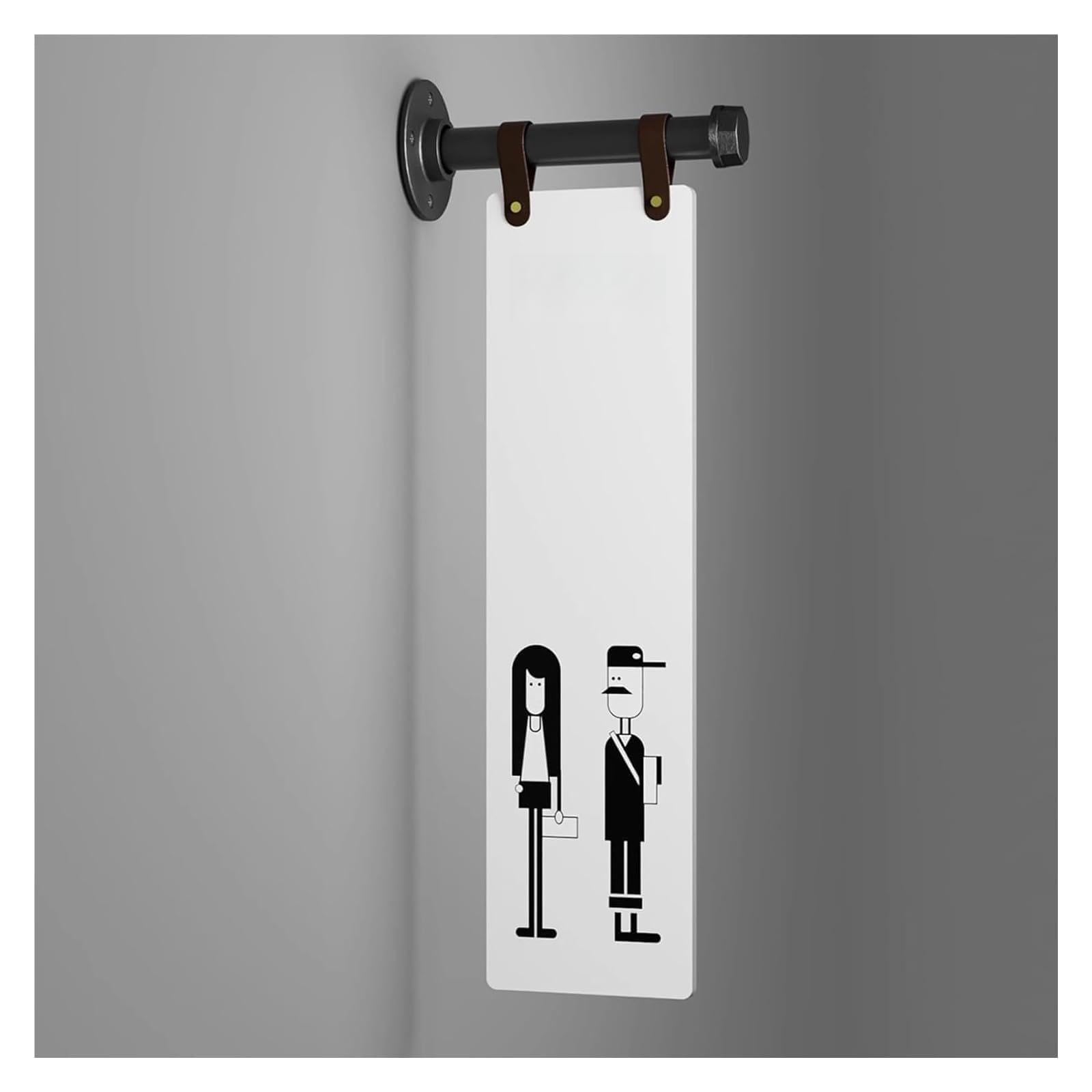 Carteles para aseos, Montado en la pared, decoración de puerta baño, cafeterías, 21 cm x 53
