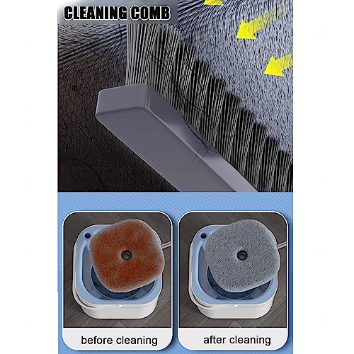 Flaches Bodenschleuder- und Eimer-Set mit Wringer – trennt schmutziges und sauberes Wasser, Eimer und selbstreinigender trockener/nasser Bodenwischer |Geeignet für Hartholz, Holz, Laminat, Fliesen, – Bild 7