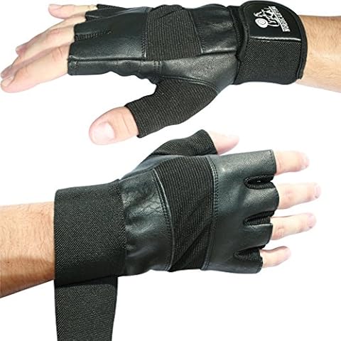 Nordic Lifting Weight Lifting Gloves with 12" Wrist Wraps Support for Gym Workout, Cross Training, Weightlifting, Fitness & Cross Training - The Best for Men & Women -Quality Gear Cover