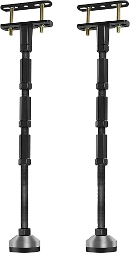 Paquete de 2 patas de soporte central de altura ajustable (15.5 - 19.4 pulgadas), para marco de cama, listones de madera, con patas de muebles