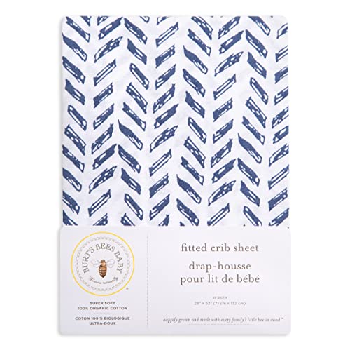 Image of Burt's Bees Baby - Fitted Crib Sheet, Girls Boys & Unisex 100% Organic Cotton Crib Sheet for Standard Crib & Toddler Mattresses