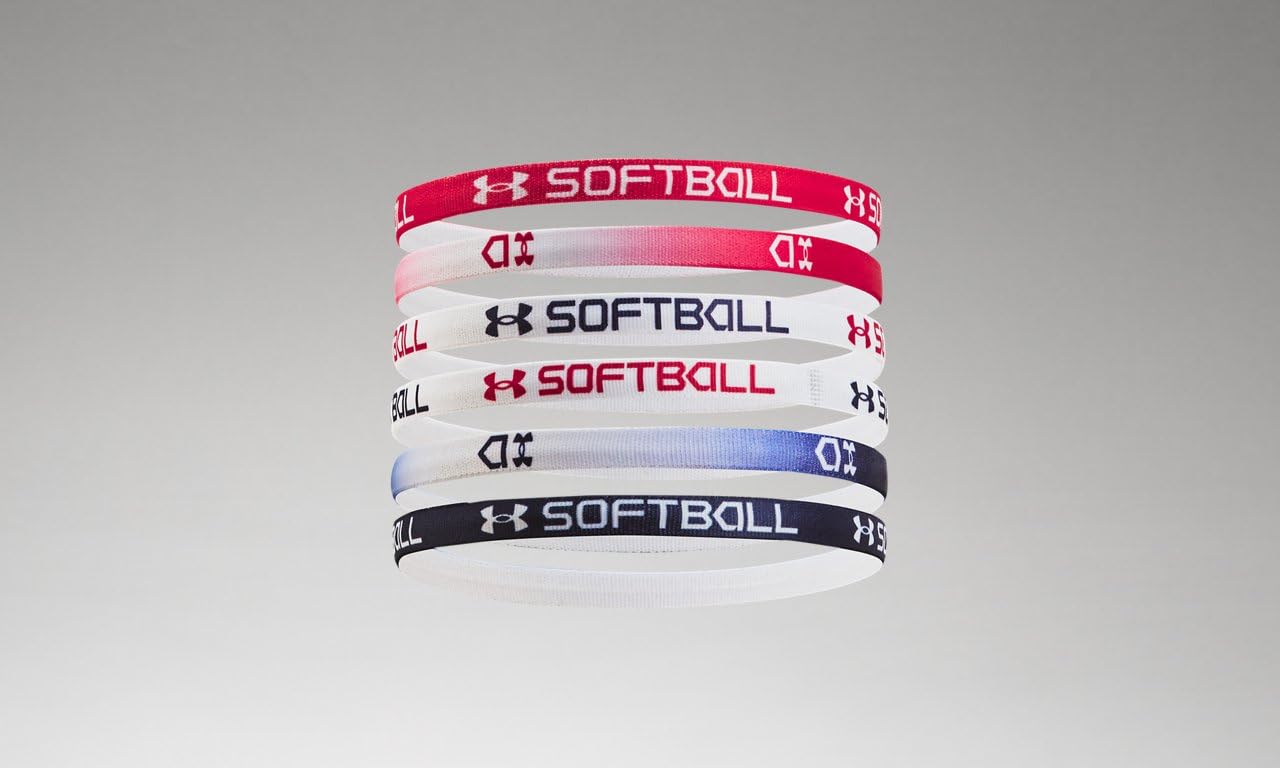 Under Armour OSFA - Fascia per capelli da bambina, confezione da 6