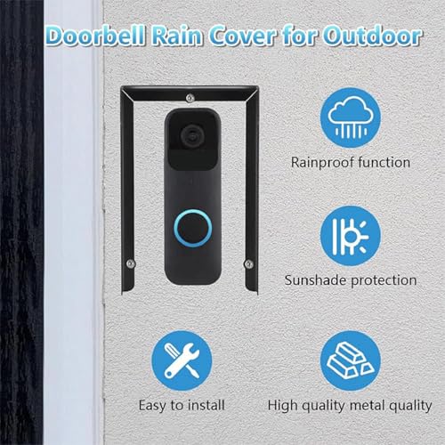 Couvercle de sonnette résistant aux intempéries avec visière de protection pour mur et porte