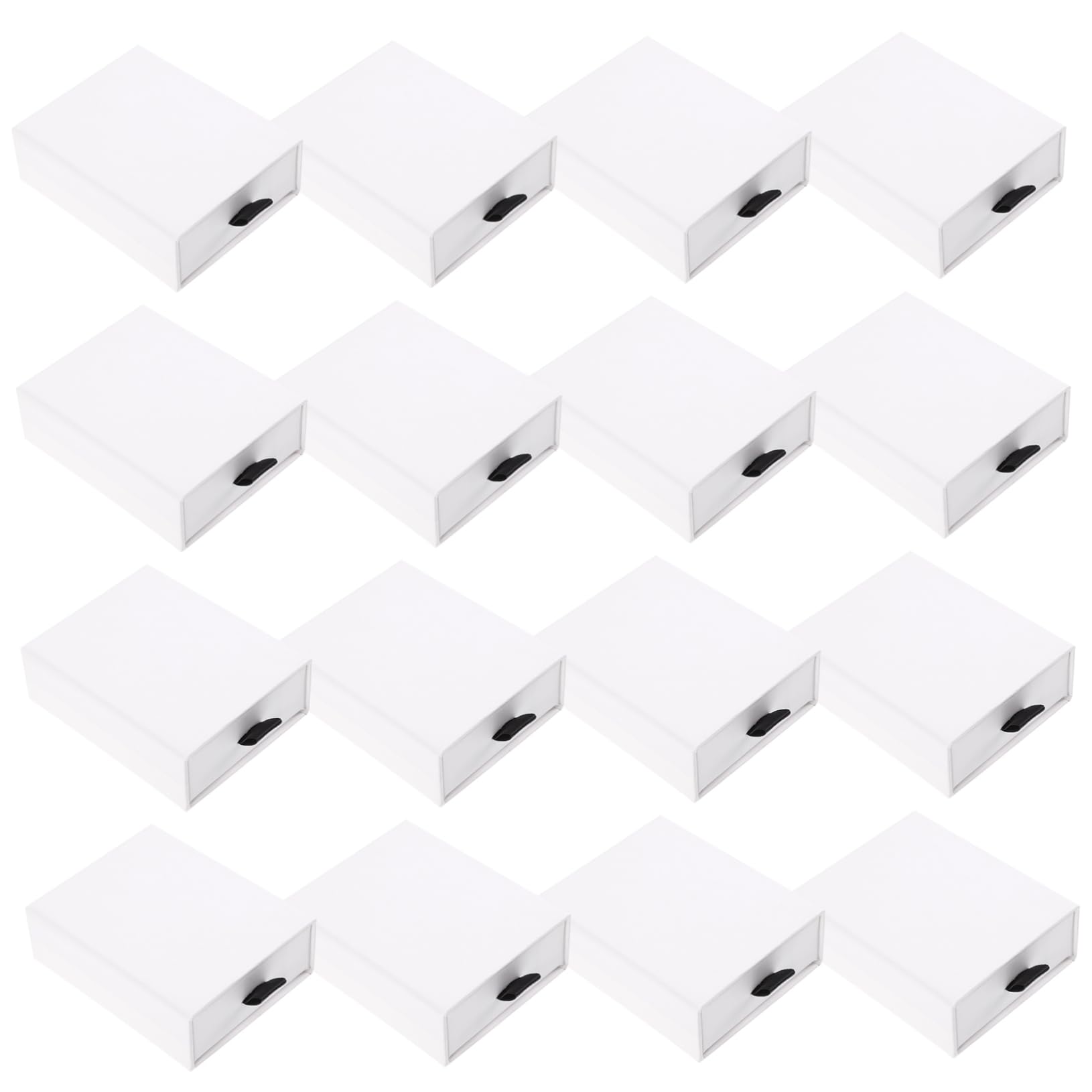 20 Stück-pack Schmuckaufbewahrungsbox aus Weißem Papier mit Schubladendesign Einfachem Stil zur Organisation und Präsentation von Schmuck und Geschenken