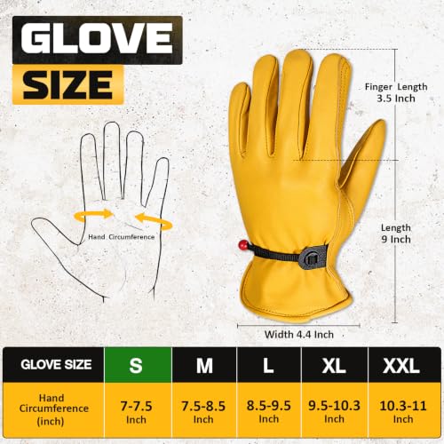 Cowhide Work Gloves Reinforced Palm