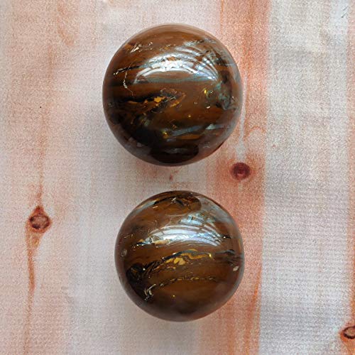 Image of Shubhanjali Healing Crystal Stone Sphere Vastu Natural Tiger Eye Crystal Sphere Ball Crystal Tiger Eye Stone Sphere for Home Decor Showpieces Table Decor Meditation 650-700 Gm